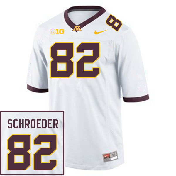 Men #82 Wyatt Schroeder Minnesota Golden Gophers College Football Jerseys Sale-White